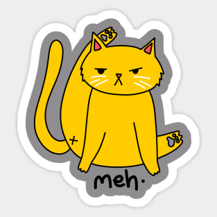 meh cat Sticker